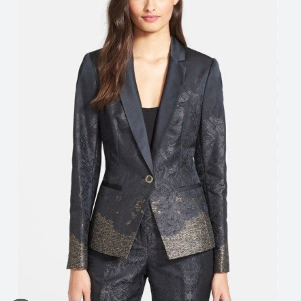 Ted Baker London 'Yera' Jacquard Suit Jacket blazer, size 2/ US 6
